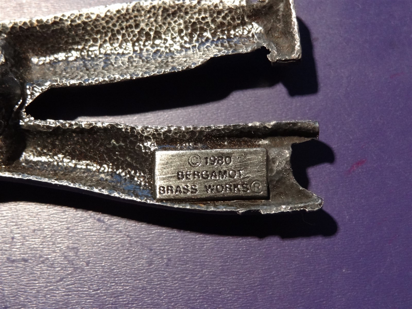 1980 Bergamont Brassworks Vice Grip Buckle « Mr. Fix It » Delevan Wisconsin