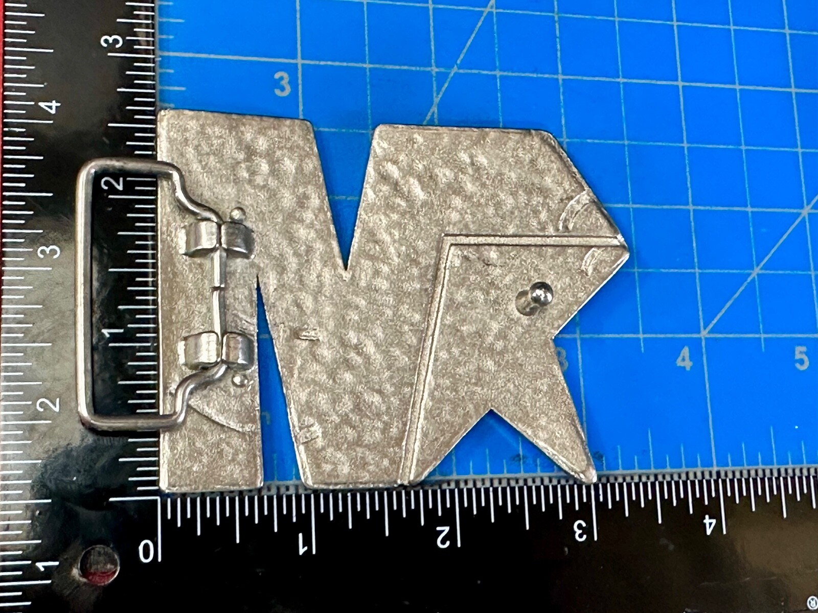 Mecca Vintage Clothing Line Textured Silver Color Belt Buckle