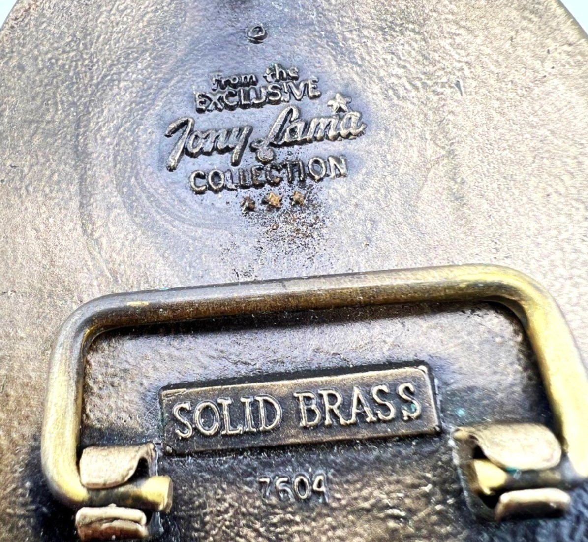 Tony Lama Solid Brass Standing Horse Belt Buckle Cowboy Horse R Henderson Vintag