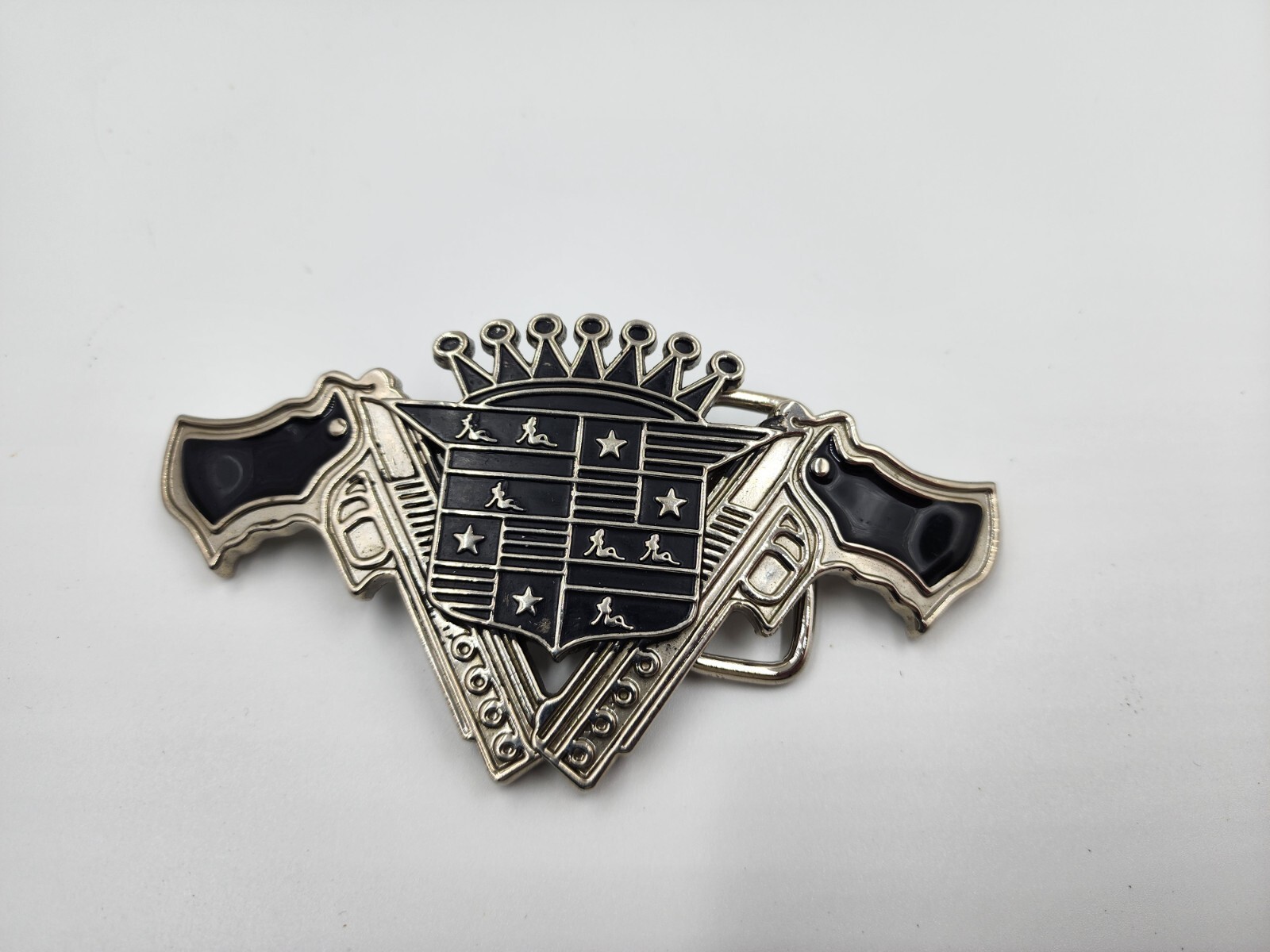 DOUBLE REVOLVER THEME BELT BUCKLE – 187 INC