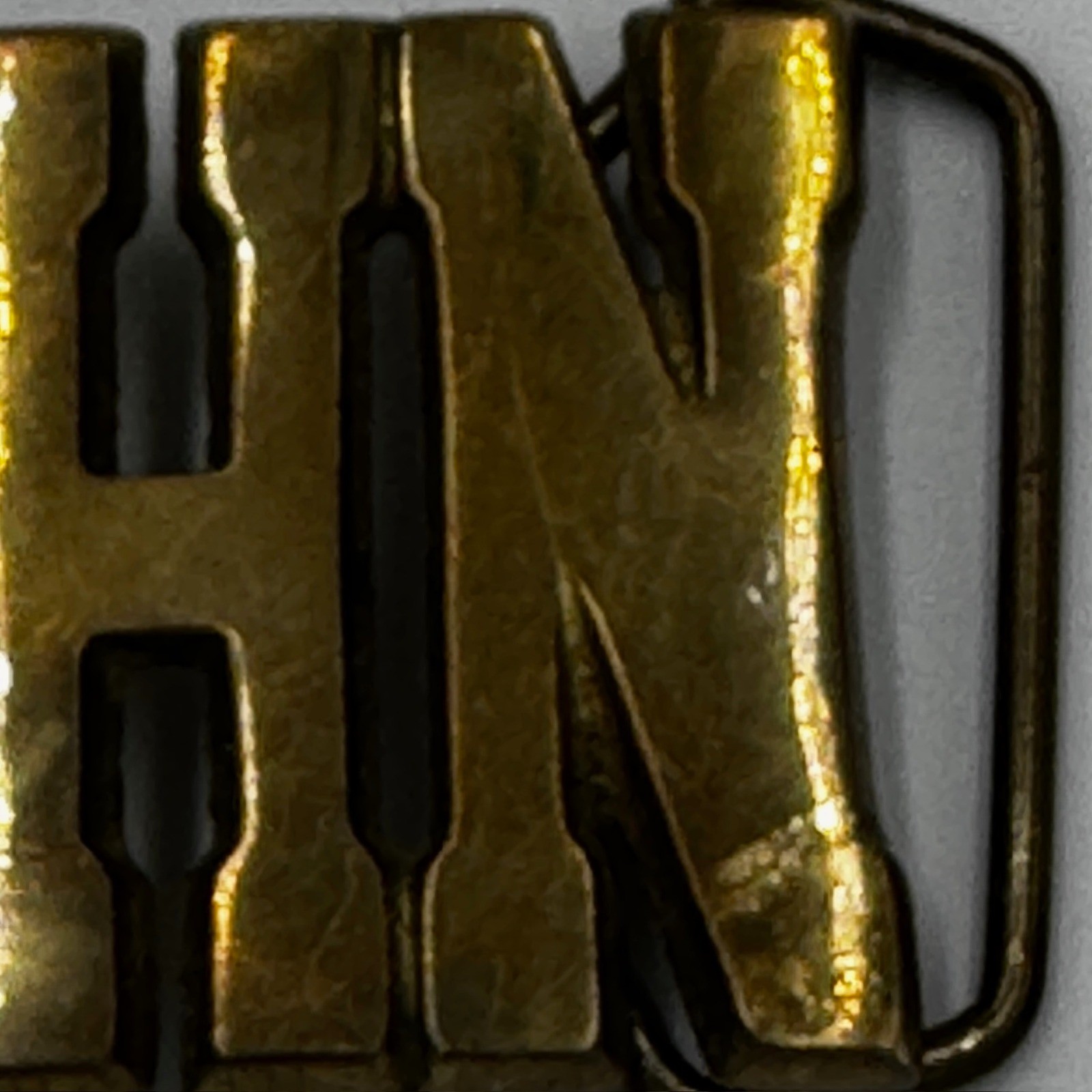 Vintage B.P.B. Solid Brass John Name Belt Buckle Gold Tone Western 839 Taiwan