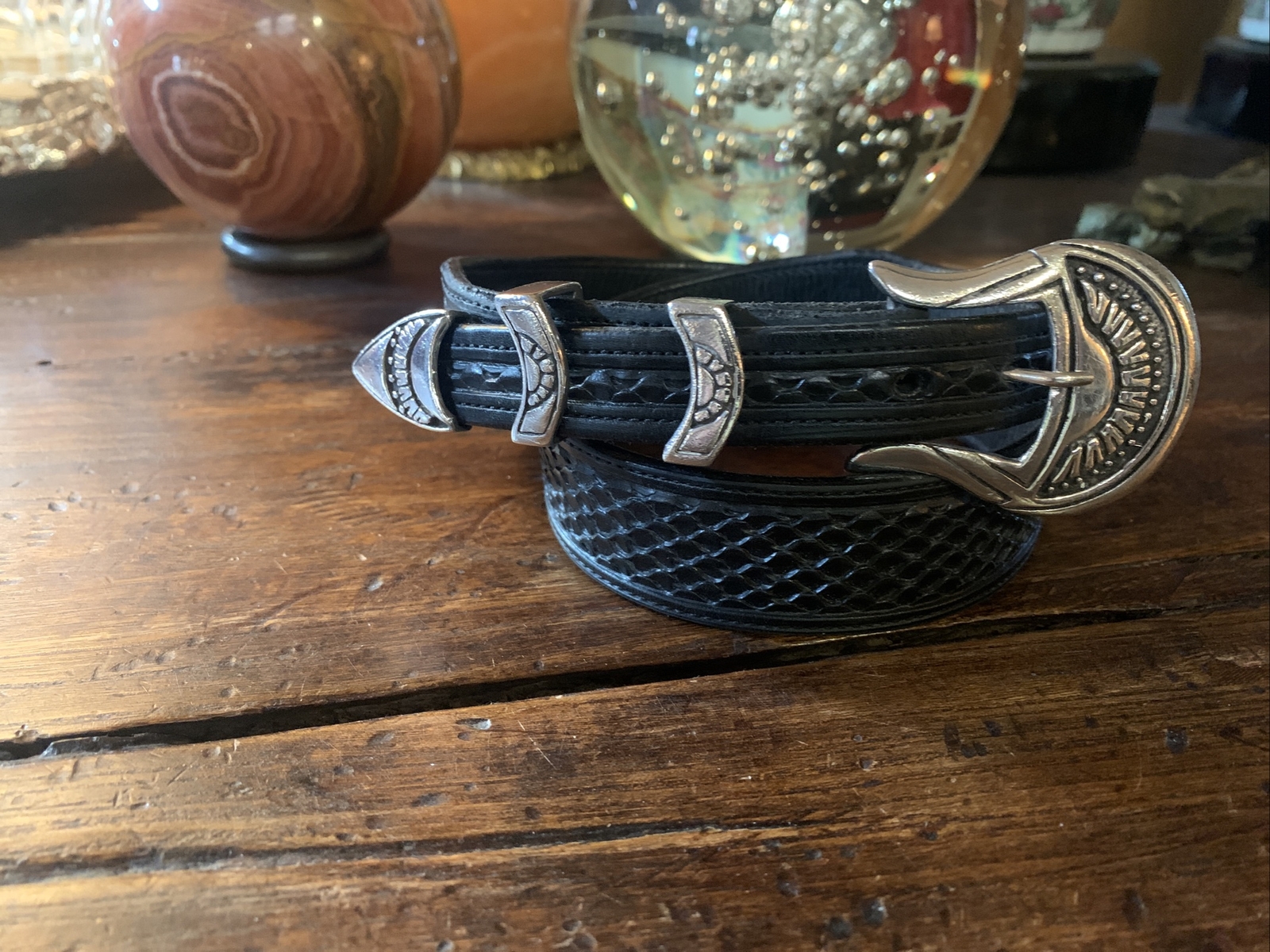 Navajo Carlos Ramos James Reid Style Sterling Silver Belt Buckle 26-27✅🐂