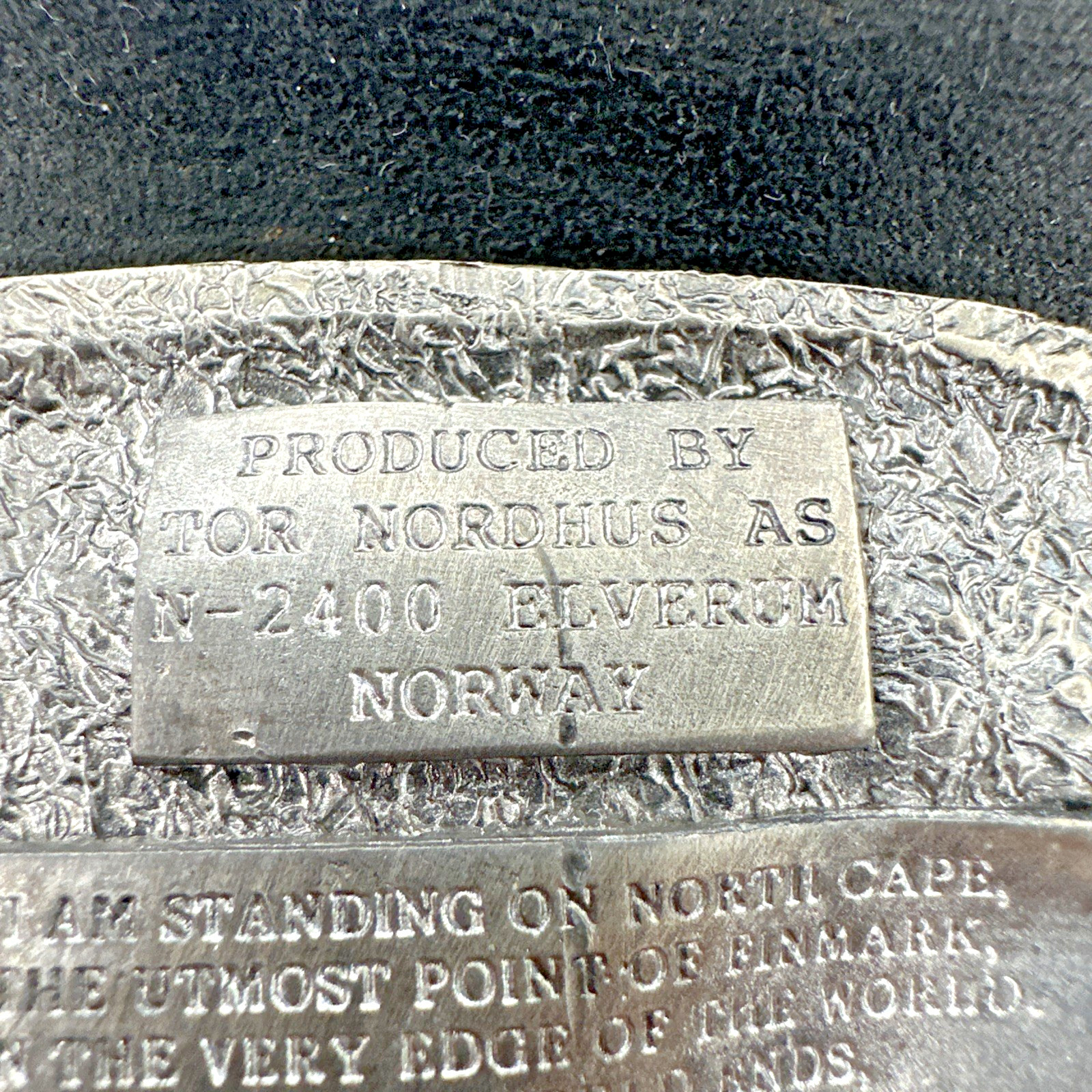Vtg Tor Nordhus Belt Buckle North Cape Viking Ship Land Midnight Sun Norway &rsquo;91