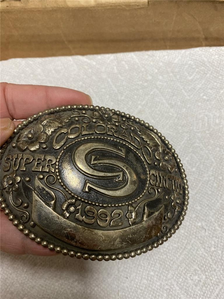 1992 Colorado Super Circuit Rodeo Belt Buckle