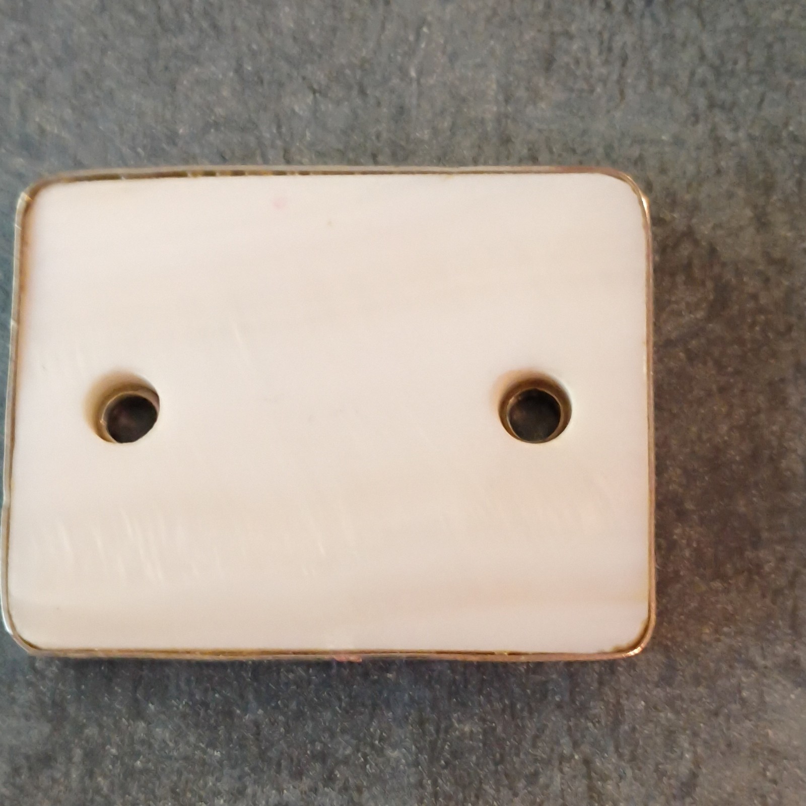 Vintage Rectangular Multicolor Shell Inlay Mosaic Geometric Belt Buckle