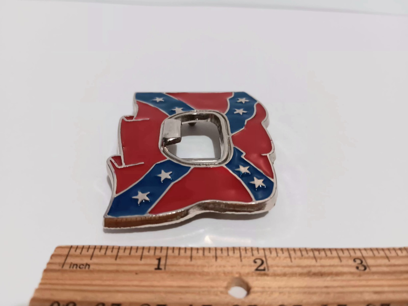 Bars And StarsMetal Belt Buckle w/ Bottle Opener Novelty 3&Prime;