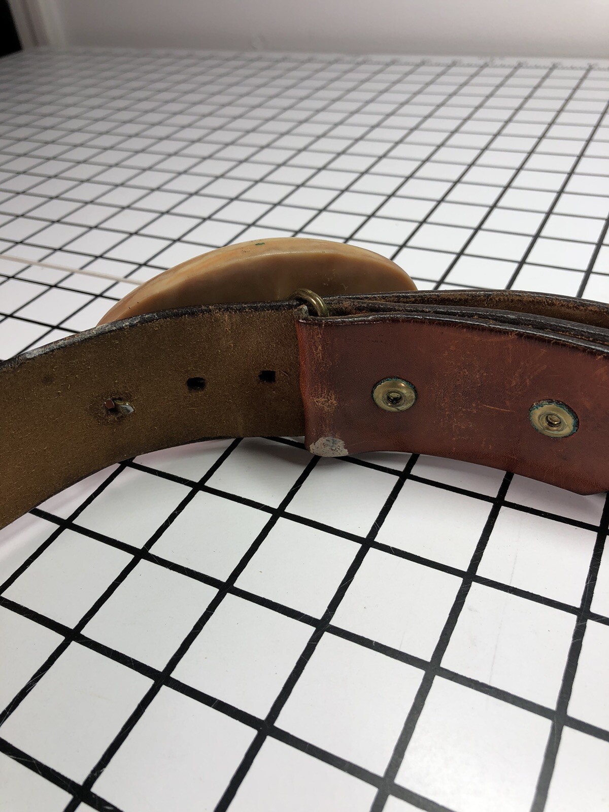 Incolay Stone Mothers And Fathers Italian Assoc. Buckle With Leather Belt