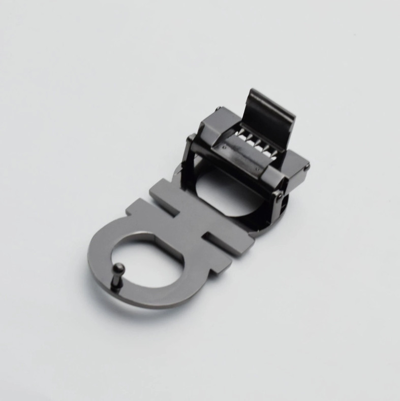 Dark Silver Ferragamo Classic Gancini Belt Buckle For 34-35mm leather strap