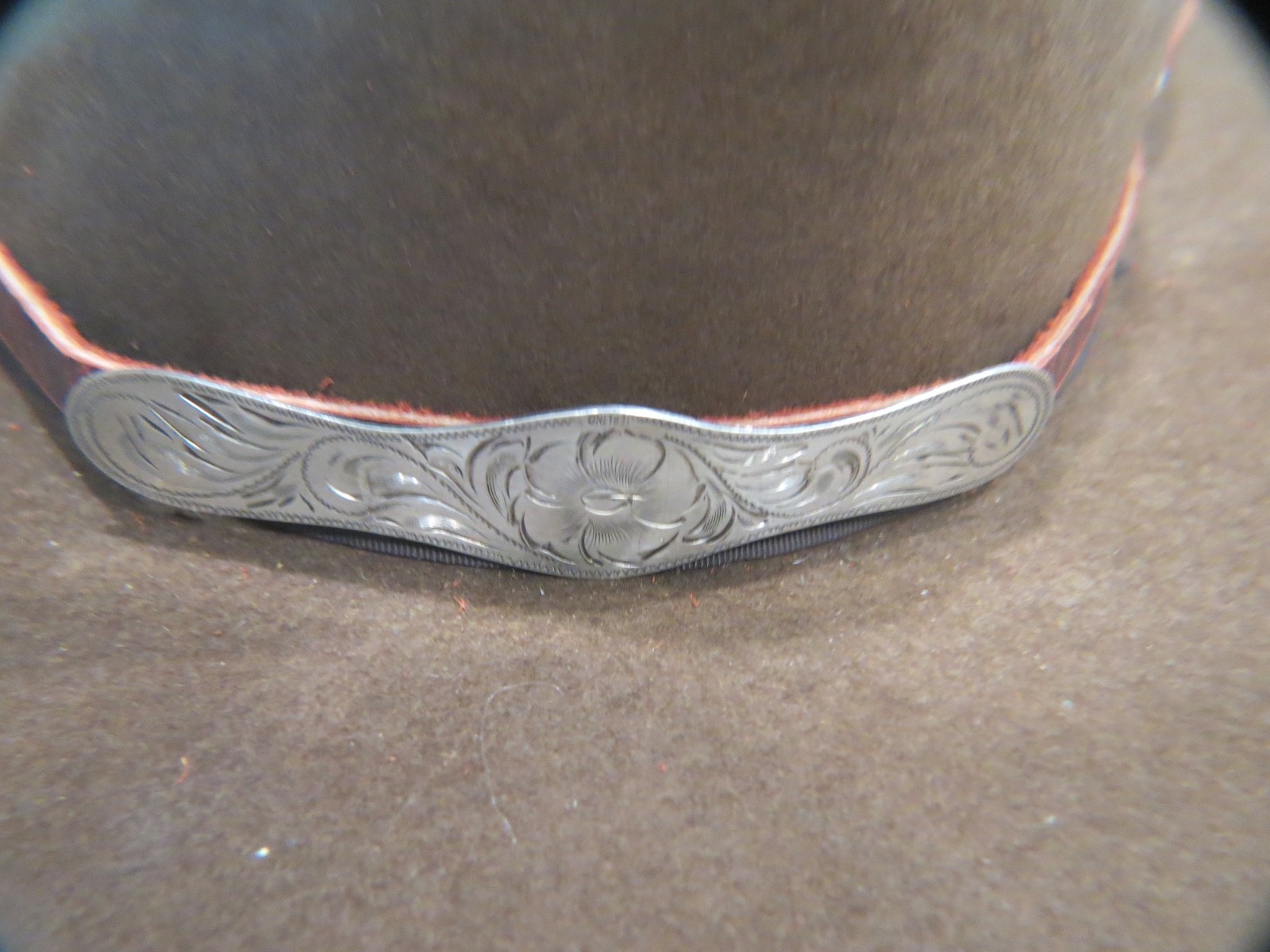 Sterling Silver Southwestern Hand Tooled Concho Hat Band #5