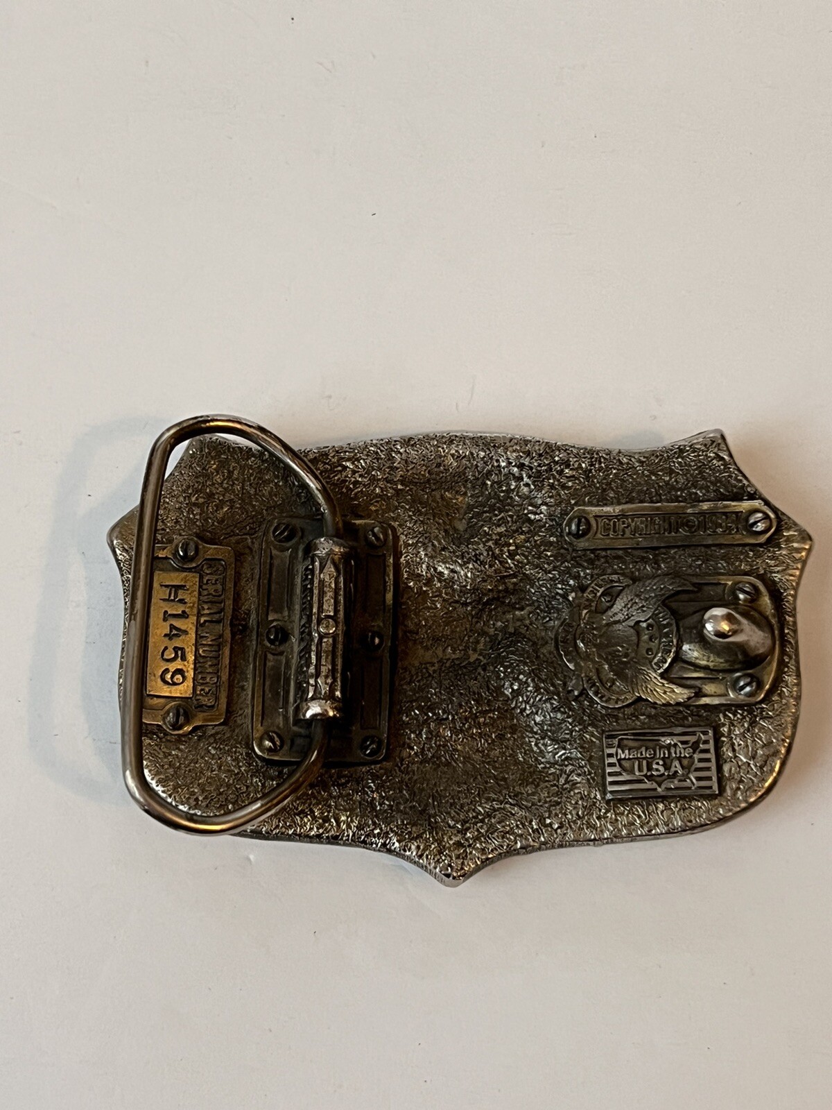 Vintage 1984 I&rsquo;m Proud To Be American Freedom Limited Serial #H1459 Belt Buckle