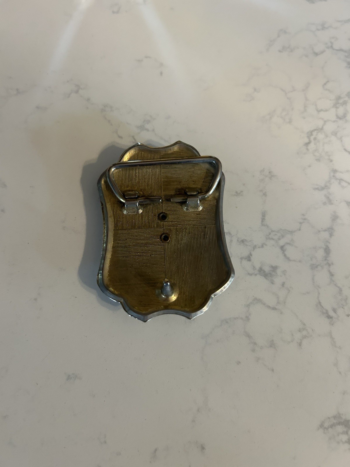 Silver Western Floral Belt Buckle Oval Stone Accent Antique Finish 1.5in Men