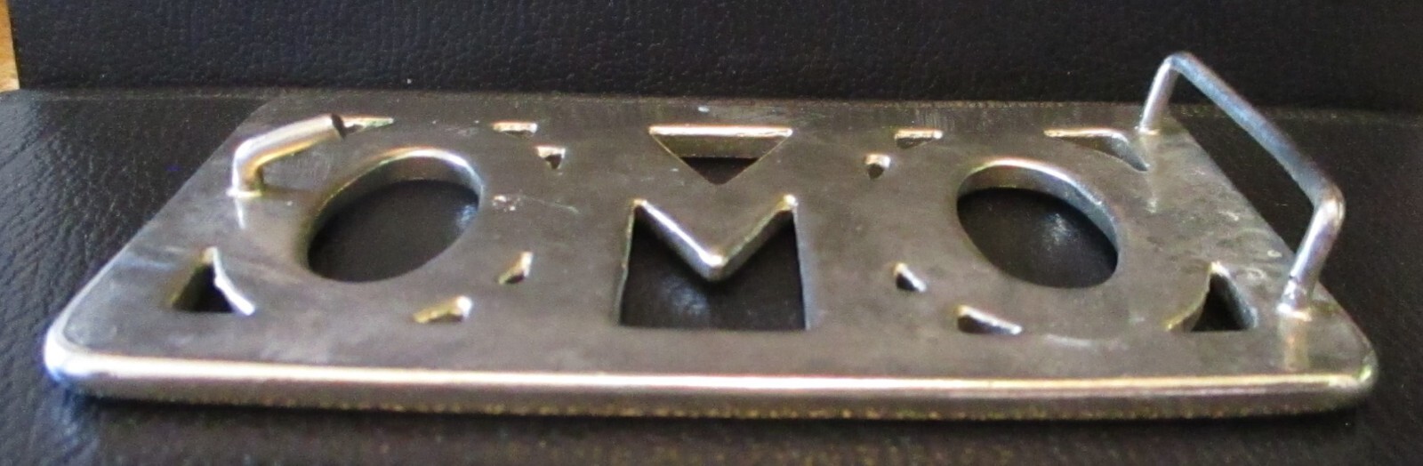 OMO OR OWO Initial Monogram Pewter Belt Buckle Fits 1.5&Prime; Belt