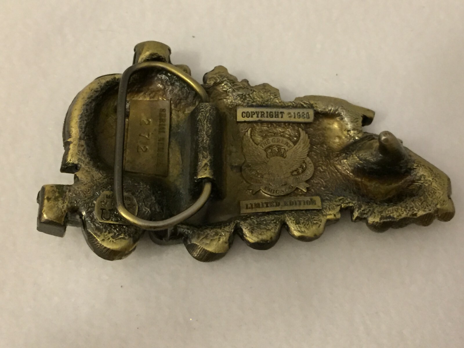 Train Belt Buckle The Great American Buckle Company 1980 Limited Edition Vintage