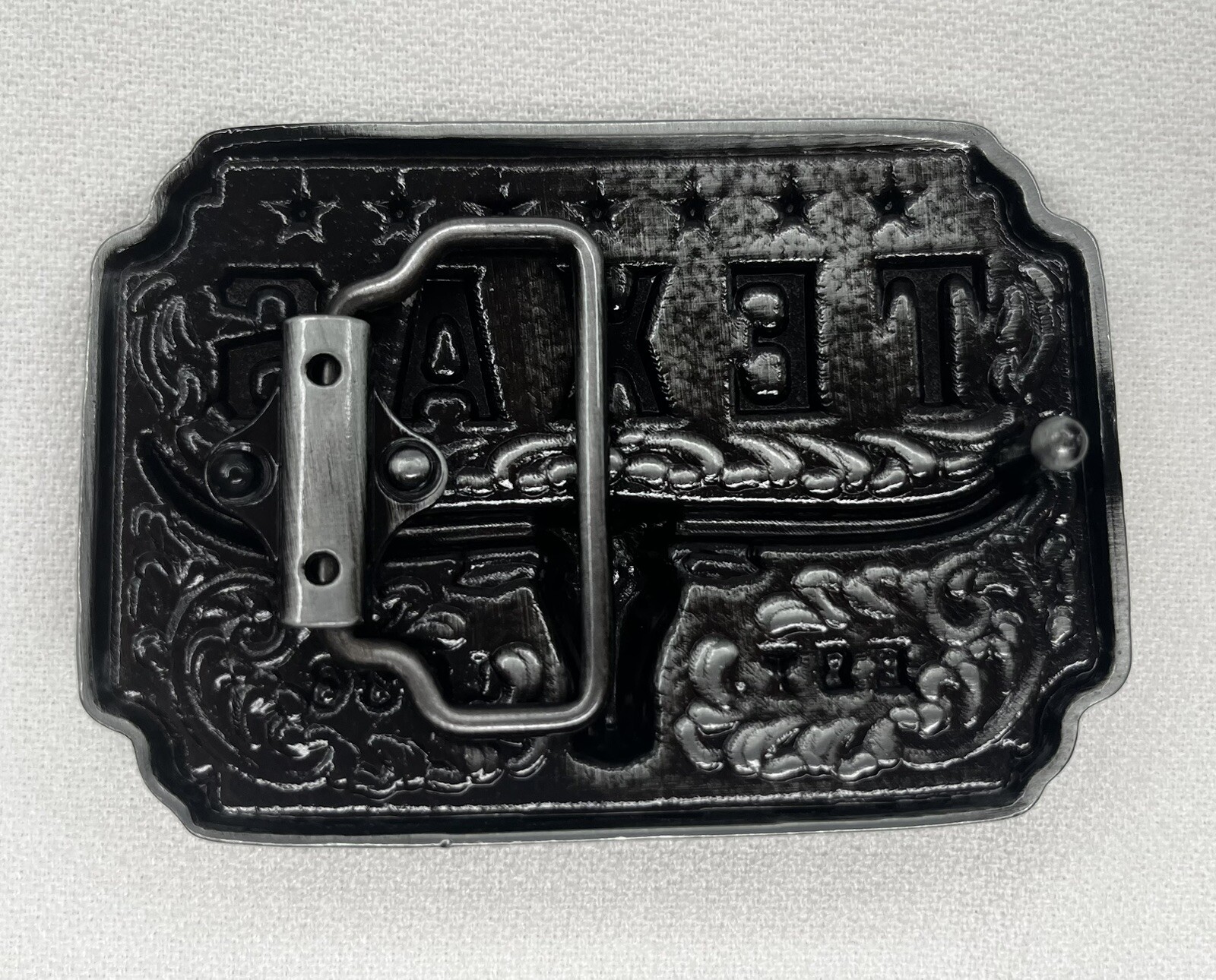 Cowboy Texas Long Horn Silver Metal Belt Buckle