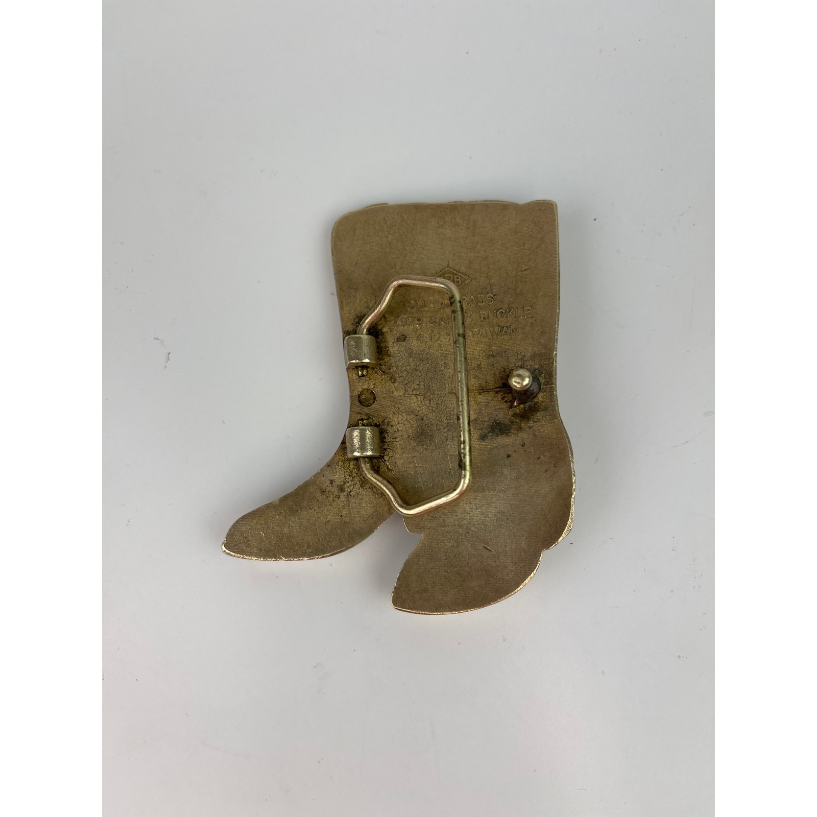 Vintage 1979 BBB BARON Cowboy Boots Solid Brass Buckle Western Rodeo Texas Ranch