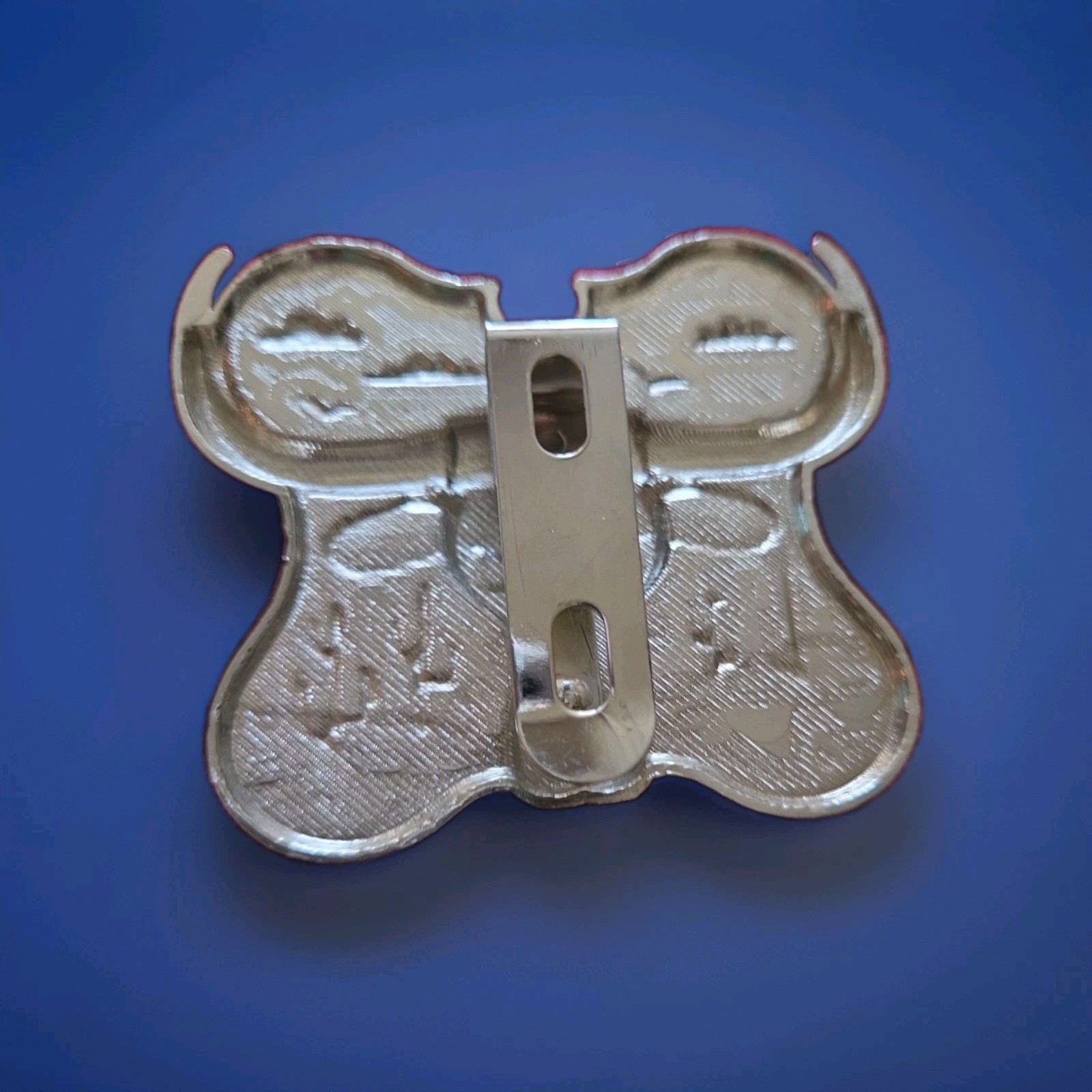Longhorn Steer/Bull Clip On Belt Buckle Cactus Desert Landscape Silvertone