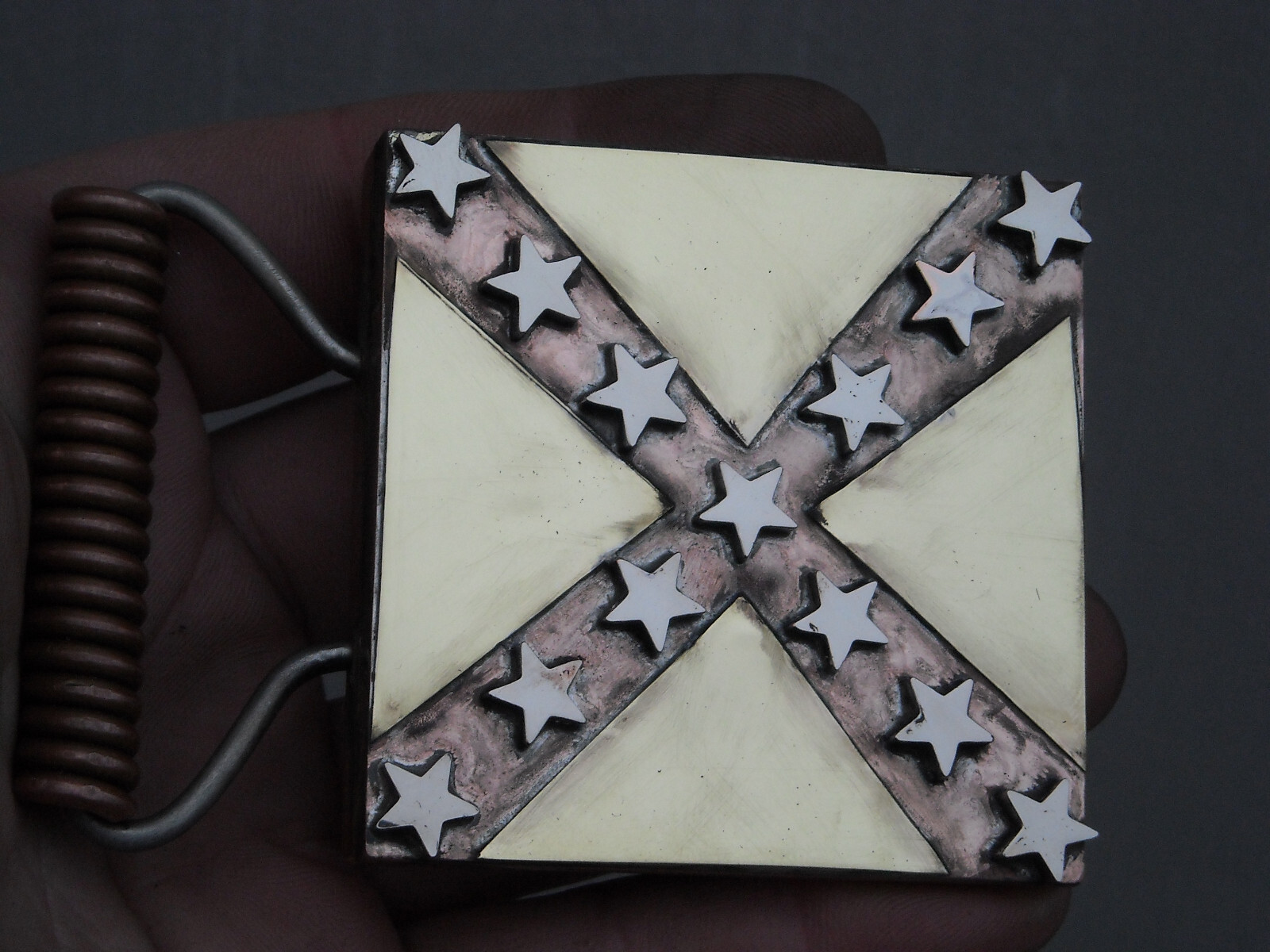 IRON CROSS and Stars Belt buckle – Handmade- RT ARTISAN WORKS