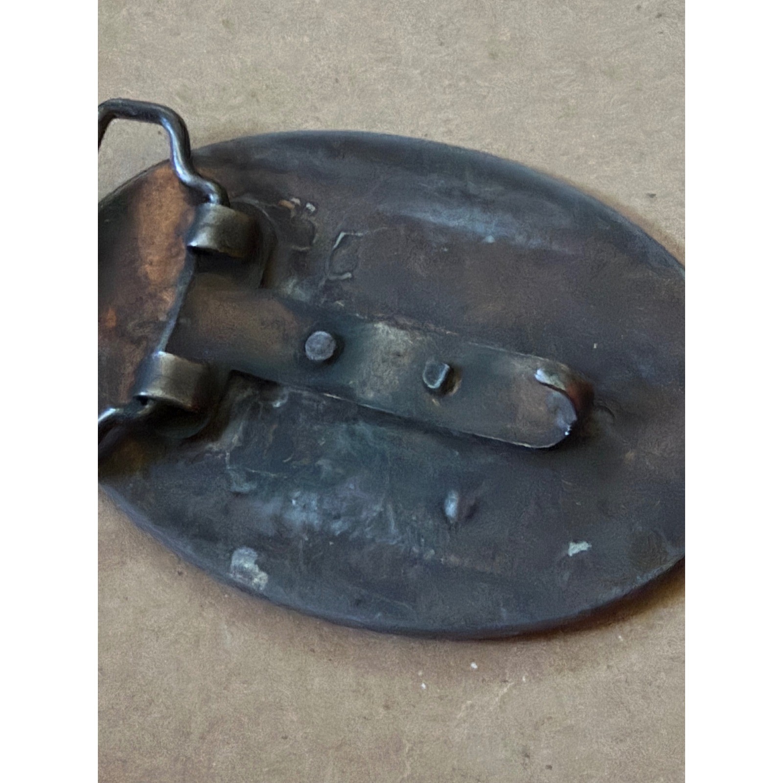 Keep On Truckin Semi Truck Belt Buckle Pewter Tone Oval Men Accessory
