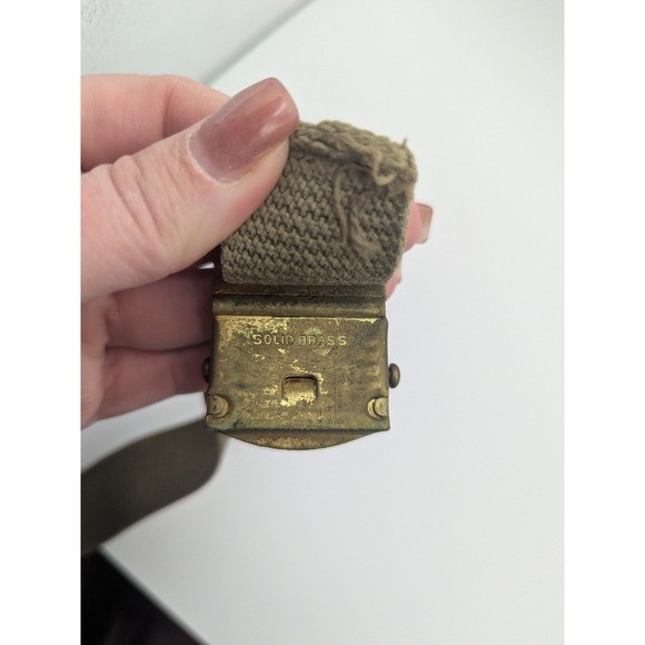 3 Vintage 1950s Air Force USAF Military Belts Solid Brass Buckle B1667