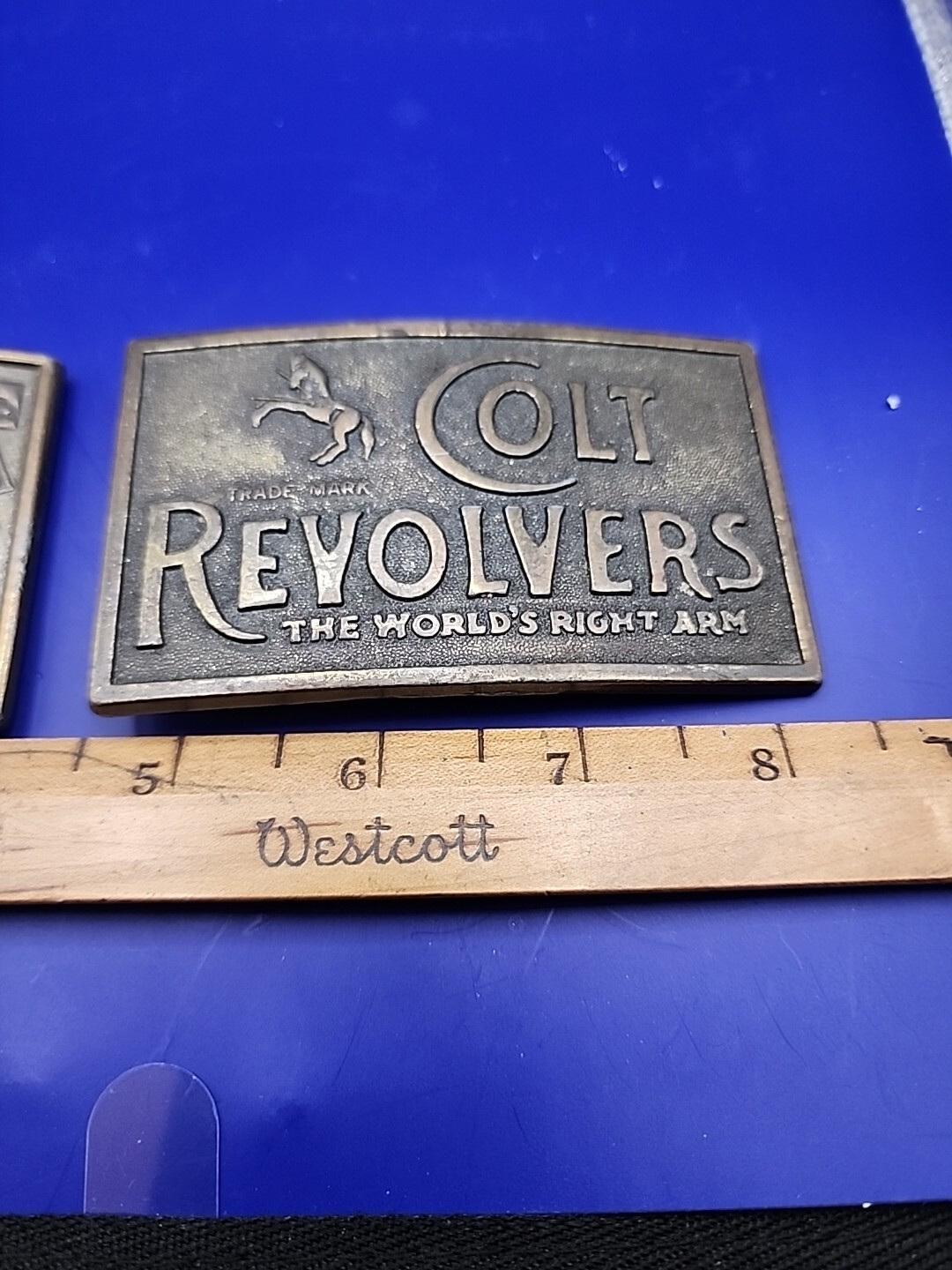 Vintage Belt Buckles Colt Revolvers & 1970s BUDWEISER Lager Beer – Brass Buckles