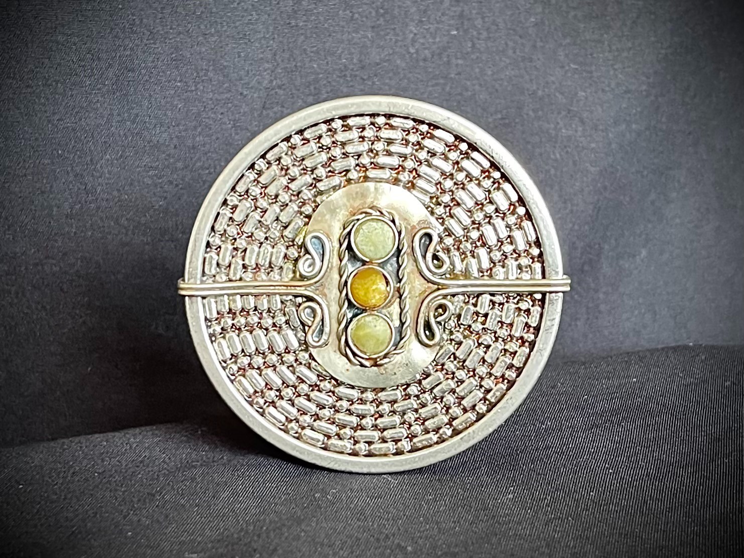 Belt Buckle 2007-2009 Archive Sterling Ring Peruvian Stones OOAK Darren McNeese