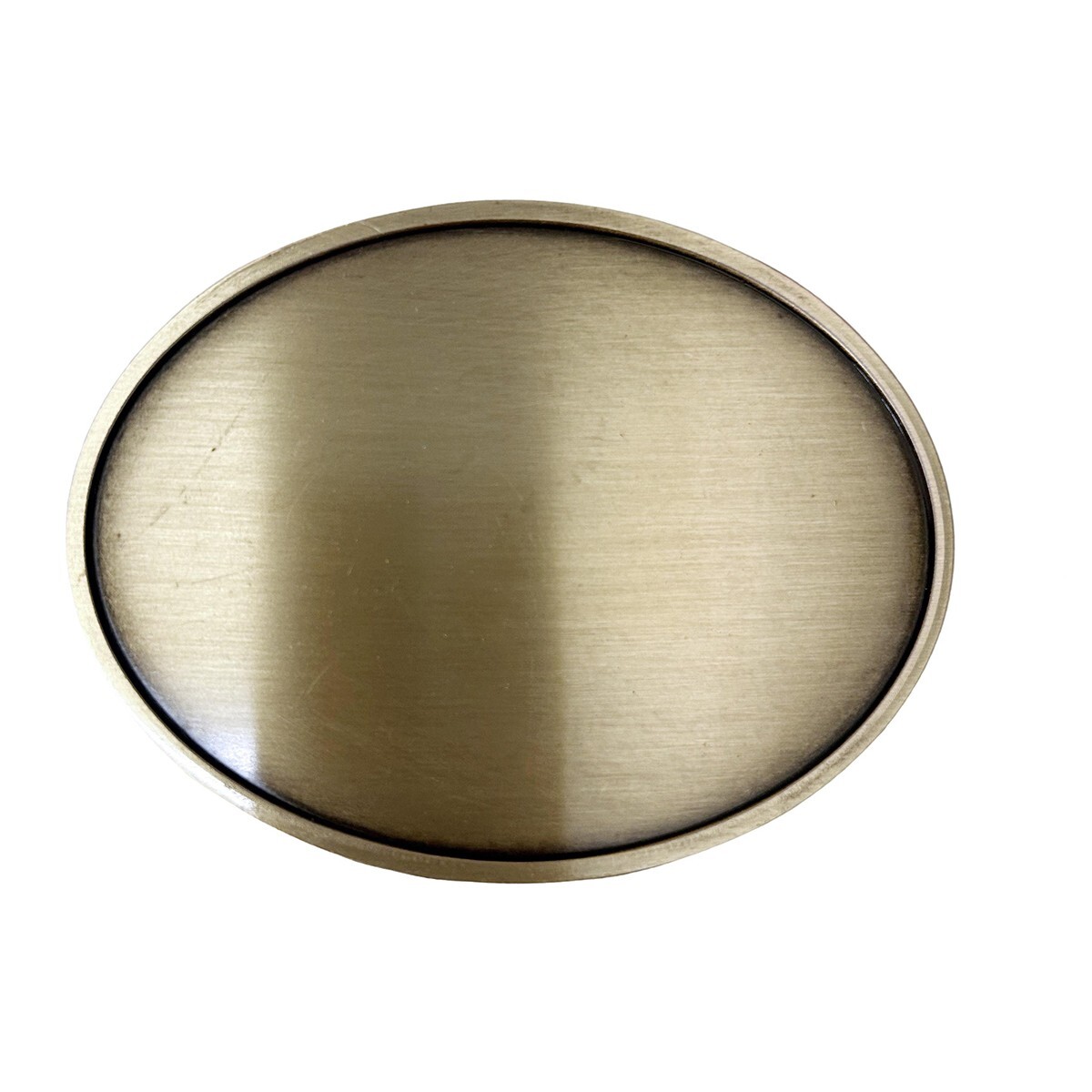 Antique Bronze Plated Oval Custom Blank Belt Buckle