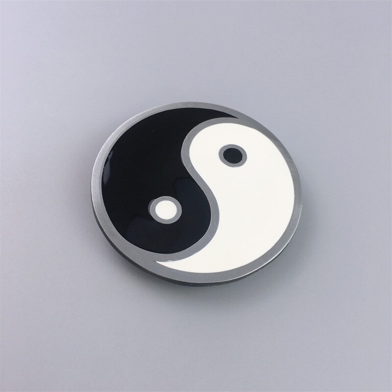 Vintage Style Enamel Yin Yang Taiji Round Belt Buckle also Stock in the US