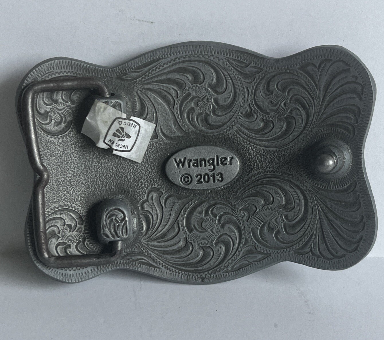 Wrangler Men&rsquo;s Gray Silver Belt Buckle 2013