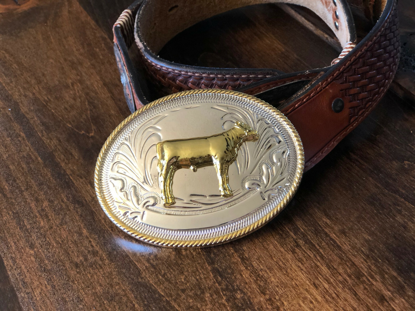 Large Oval FFA or 4-H Western Belt Buckle 3D Stock Show Beef (GREAT GIFT IDEA!!)