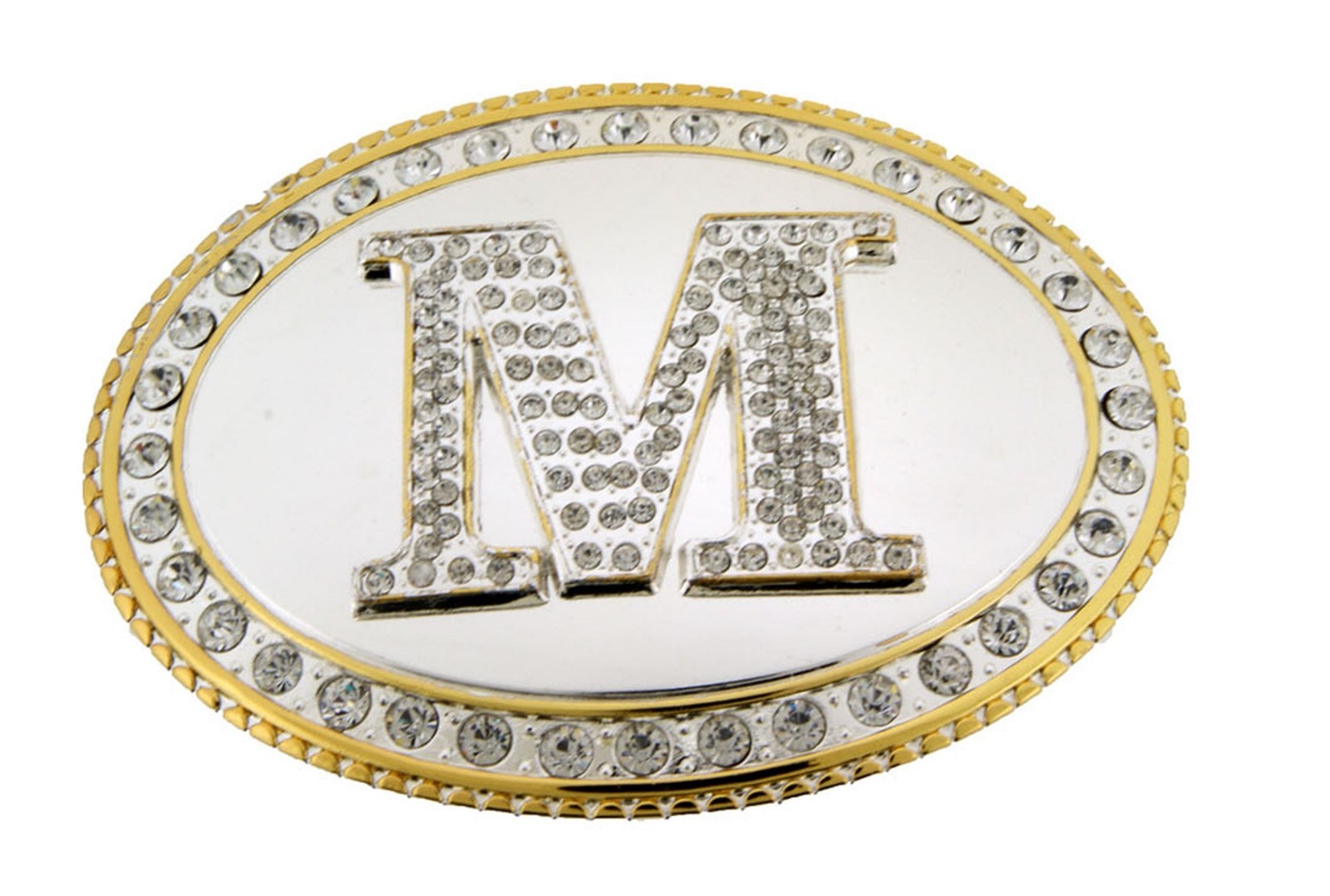 Initial M Belt Buckle Multiple Style Real Rodeo Western Letter Cowboy Men Women