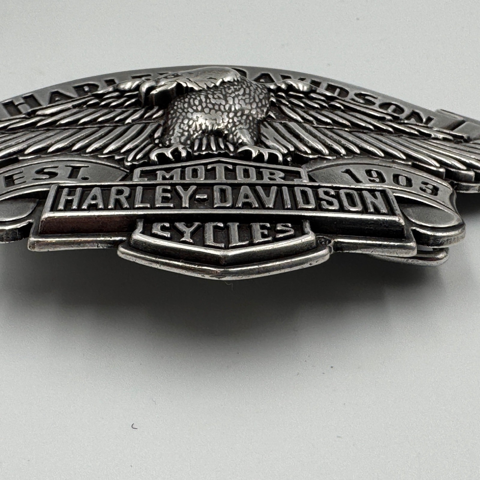 Harley-Davidson 2008 Eagle Bar & Shield Belt Buckle Silver 99401-09VM Biker Mens