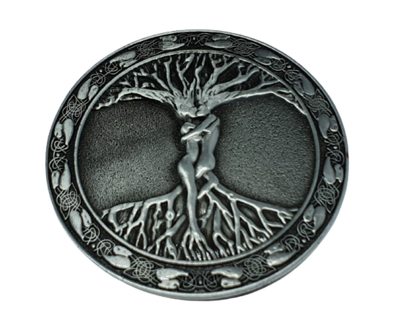 Belt Buckle Tree Of Life Odins Askr & Embla For 40mm Belt Pagan Norse Viking Uk