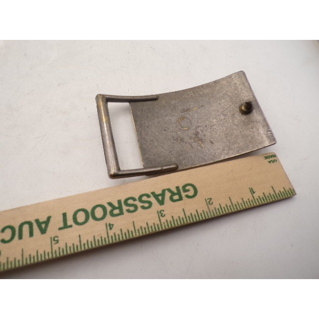 Levi Strauss & Co Vintage Belt Buckle Two Horse Logo Brass Made in USA Rectangle
