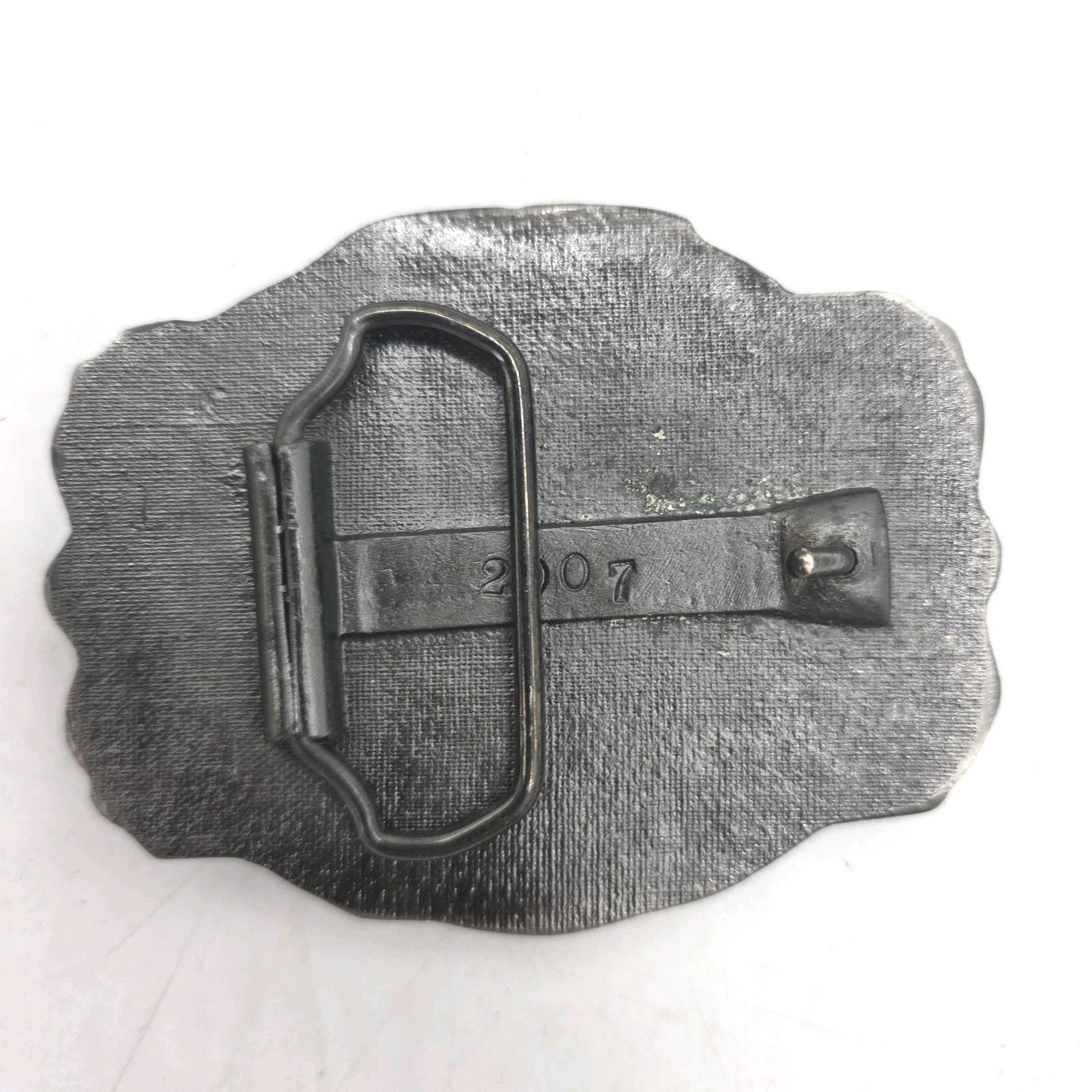 Fishing Bass Fish Lure Belt Buckle Mens Blue Enamel Western Rectangular Metal