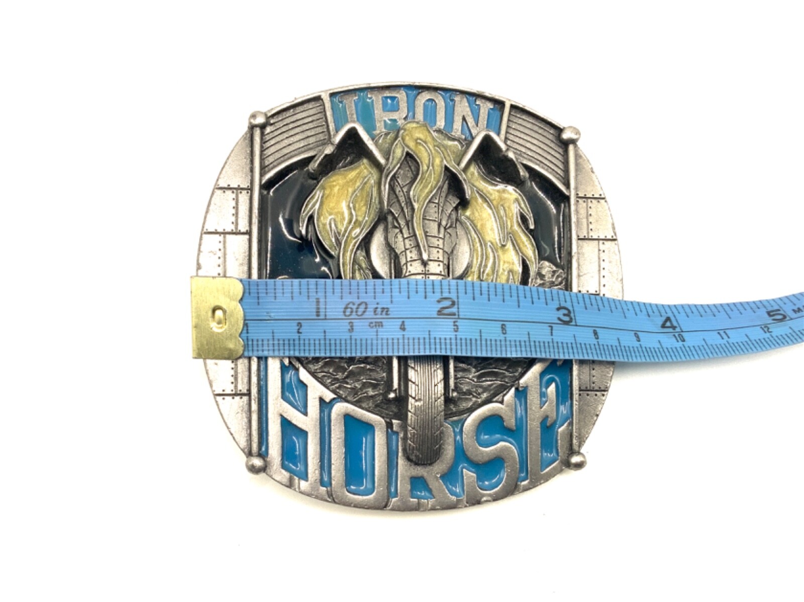 VTG Bergamot Iron Horse Motorcycle Multi-Color Belt Buckle Tanside Dragon Design