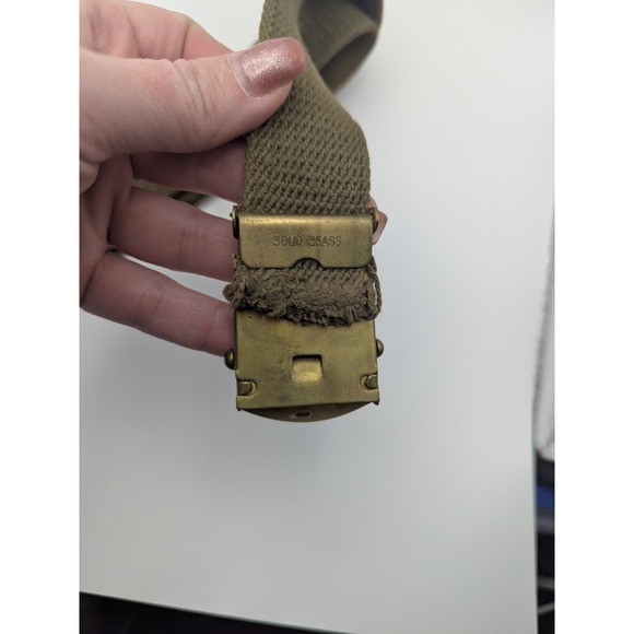 3 Vintage 1950s Air Force USAF Military Belts Solid Brass Buckle B1667