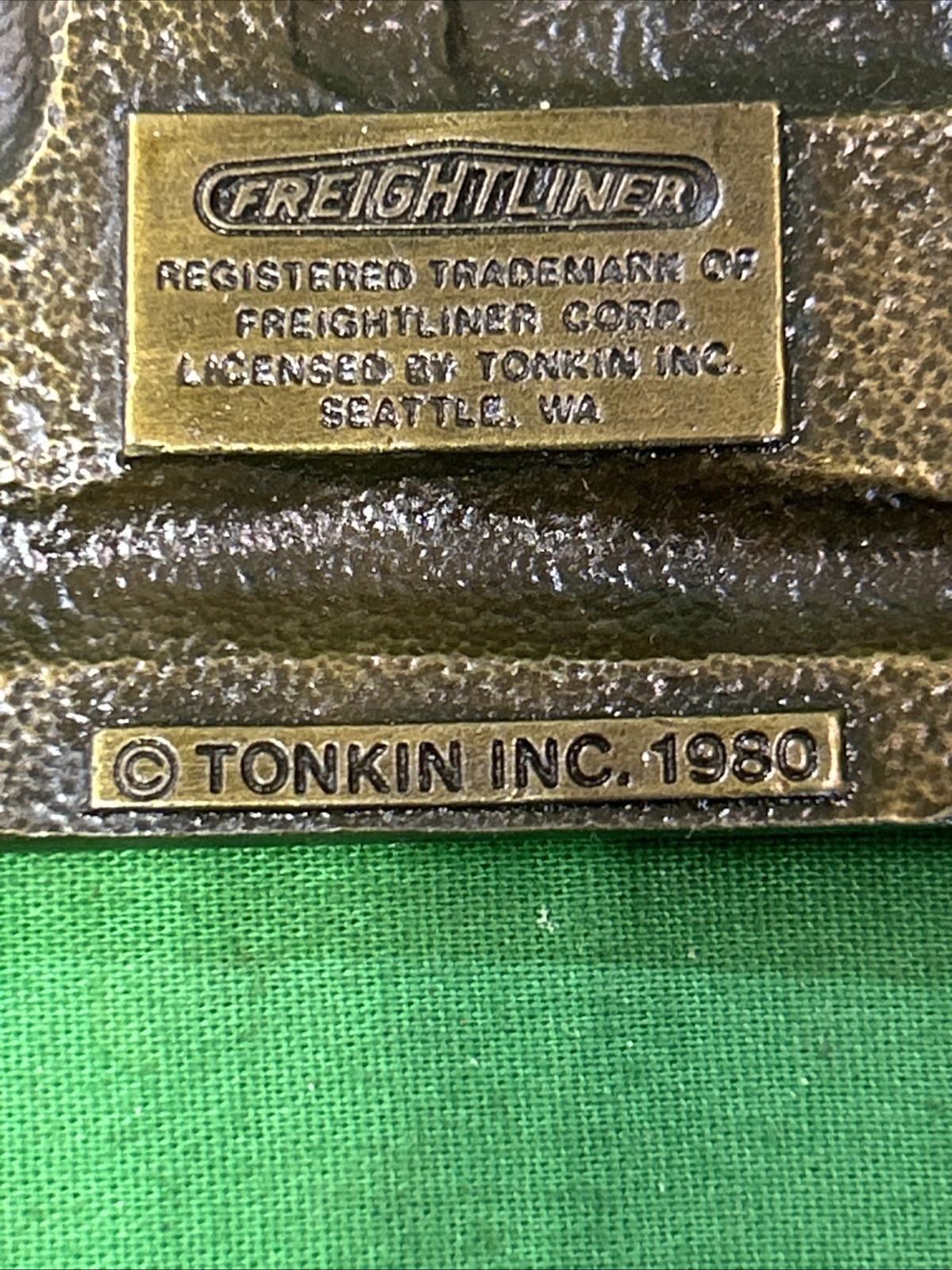 Vintage 1980 Freightliner Semi Truck Belt Buckle Tonkin Inc Metal M 41