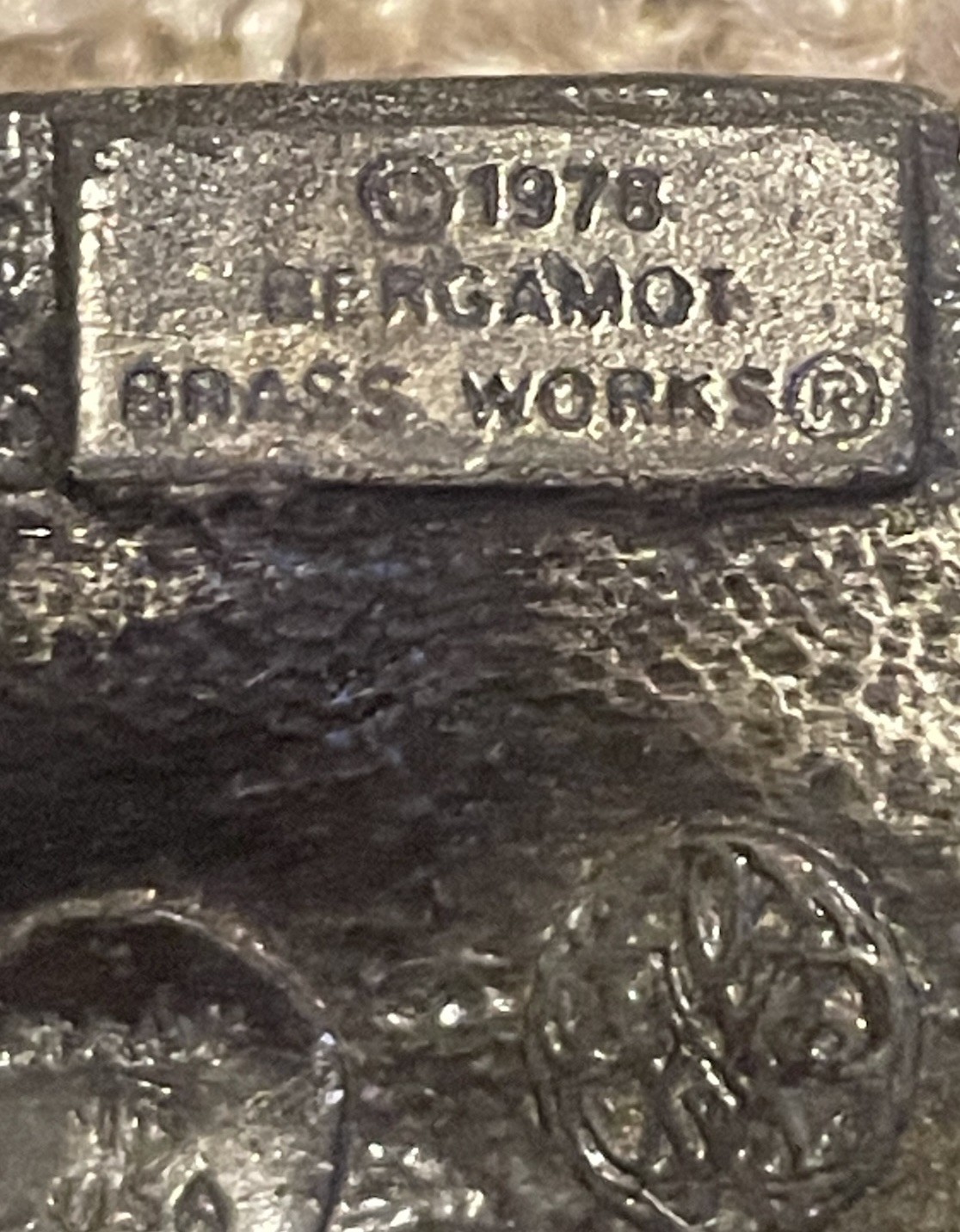 Vintage 1978 70s « 4×4 » 3D Pewter Jeep Bergamot Brass Works Belt Buckle J-39 READ