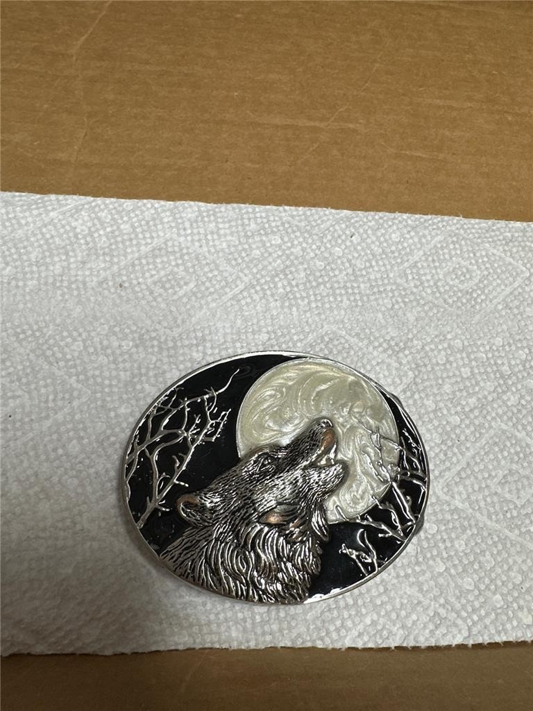 Vintage Howling Wolf Belt Buckle