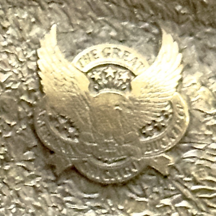 Vtg Eagle Head Brass Buckle Enameled 1979 Grt American Buckle Co #120 USA Ltd Ed