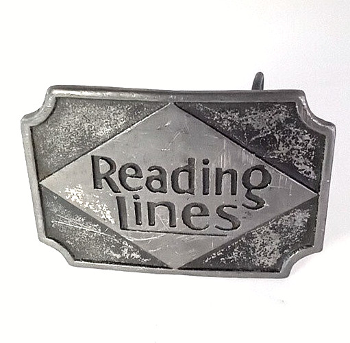 Reading Lines RR Buckle « Finest Antique Finish » Approx. 3¼ »x 2¼ » Pewter Vintage