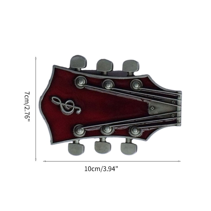Cowboy Guitar Belt Buckle Metal Multi-color Drop-Oil Personality Belt Buckle