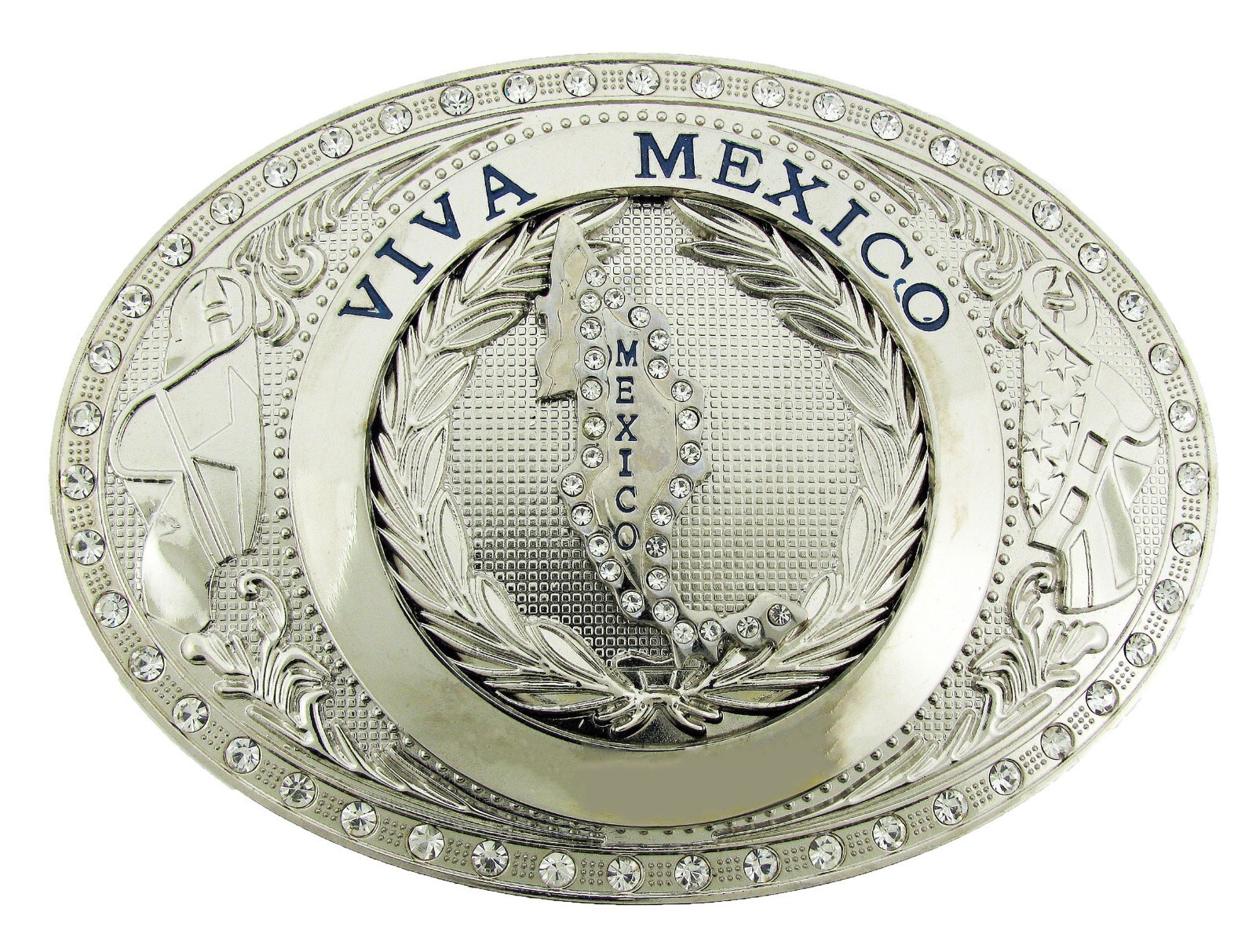 Mexico Flag Mexican Country Belt Buckle Western Cowboy Cowgirl Rodeo Mens Womens