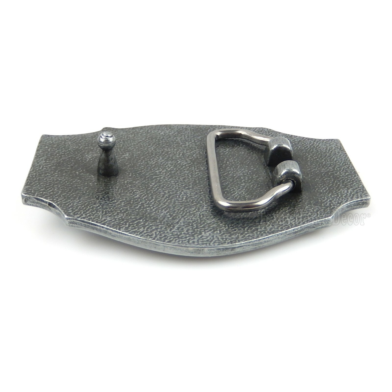 I&rsquo;d Rather Be Fishing Belt Buckle Antique Silver Enamel Inlay Fits 1.5&Prime; Belts
