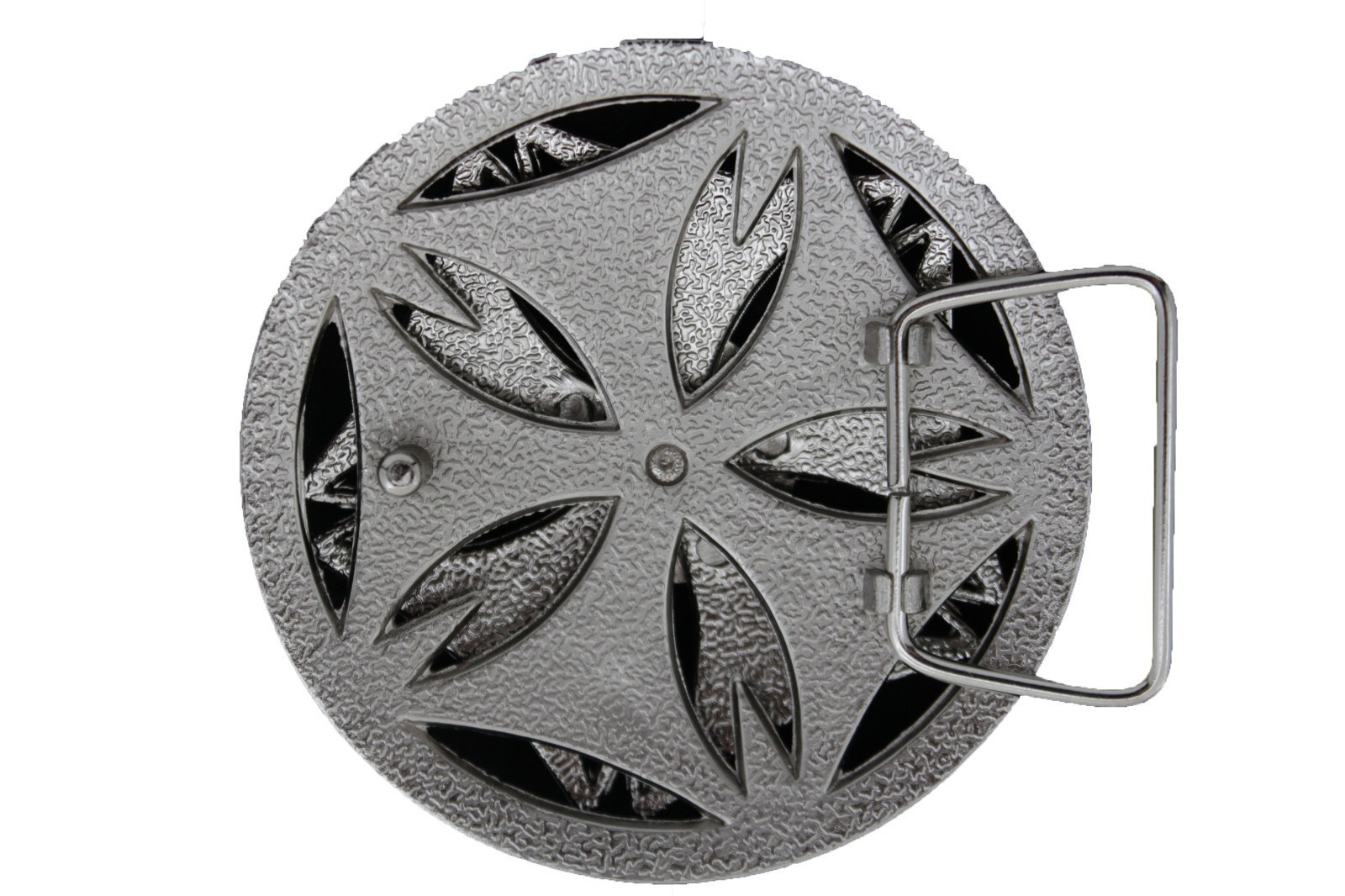 NEW Men Silver Metal Belt Buckle Round Spinning Jamaica Flag Yellow Green Black