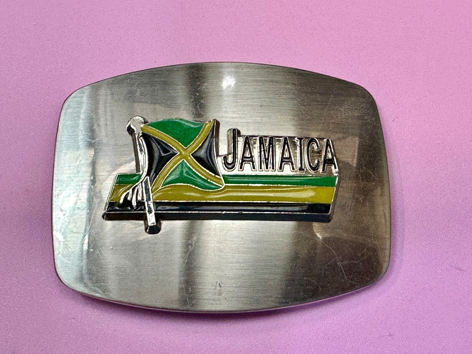 Jamaica Flag Novelty Jamaican Rasta Caribbean Montego Bay Belt Buckle