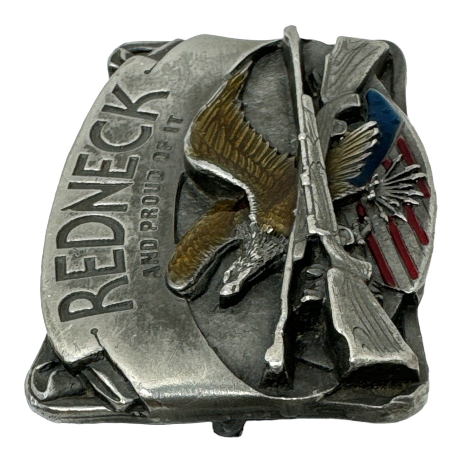 Western Steer Eagle Platinum Color Beauty Cowboy Rodeo Style Belt Buckle .MJ 84