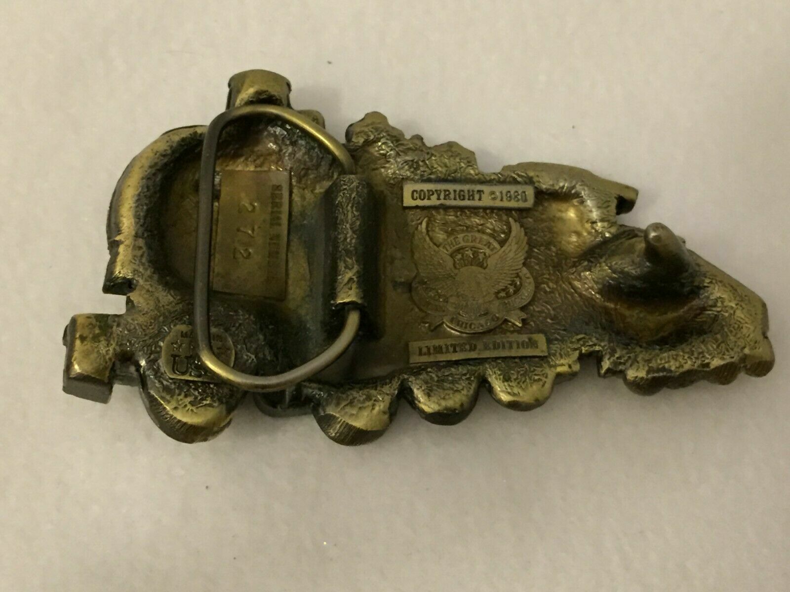 Train Belt Buckle The Great American Buckle Company 1980 Limited Edition Vintage