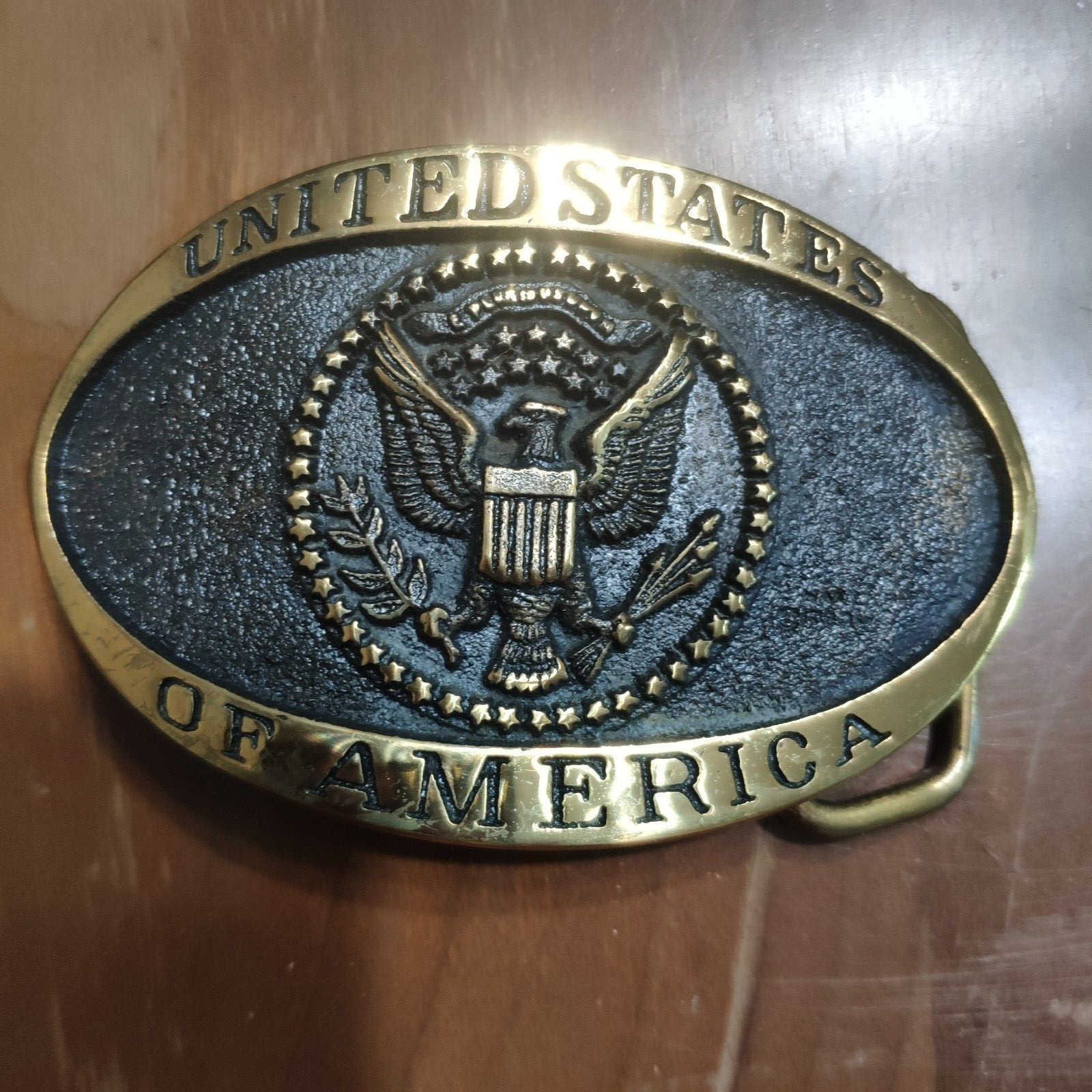Heritage Mint United States of America Eagle Seal Solid Brass Belt Buckle 5401