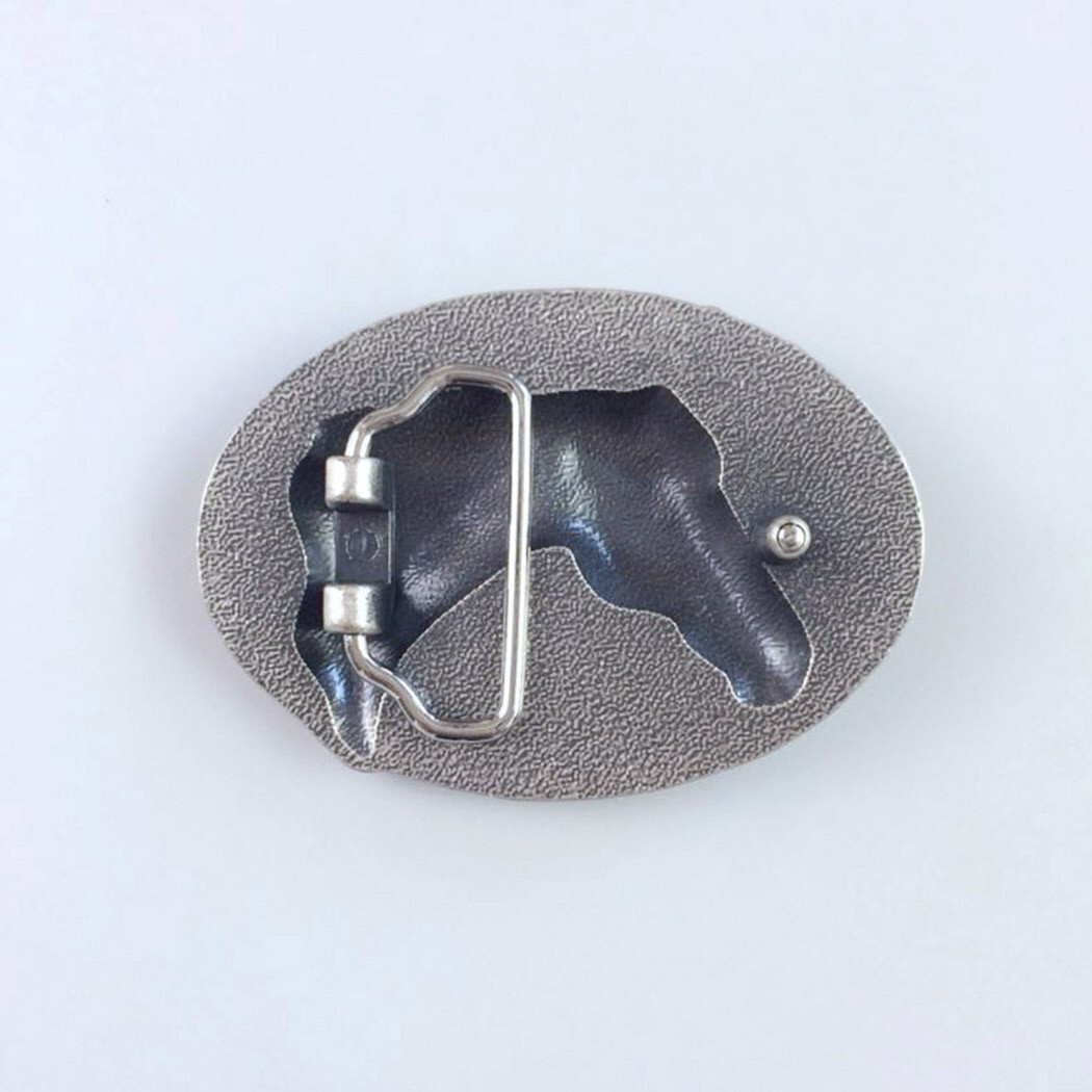 Vintage Silver Plated Horse Head Western Cowboy Belt Buckle Boucle de Ceinture